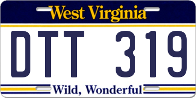 WV license plate DTT319