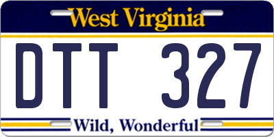 WV license plate DTT327