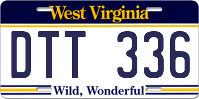 WV license plate DTT336