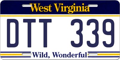 WV license plate DTT339