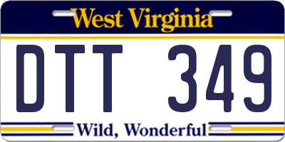 WV license plate DTT349