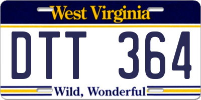 WV license plate DTT364