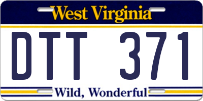 WV license plate DTT371