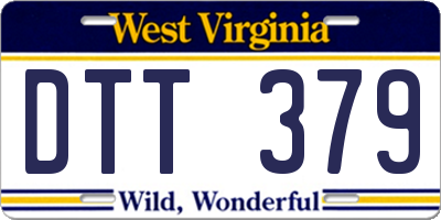 WV license plate DTT379