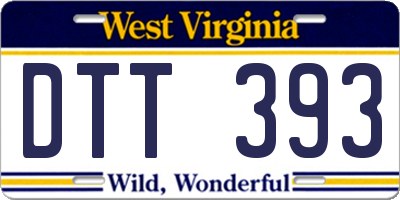 WV license plate DTT393