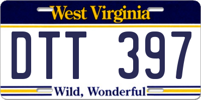 WV license plate DTT397