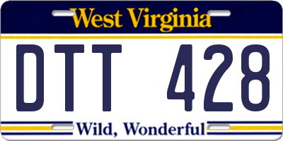 WV license plate DTT428