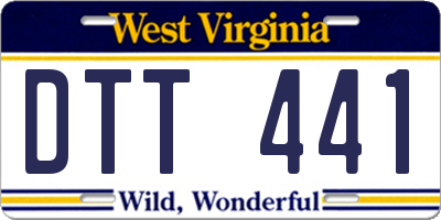 WV license plate DTT441