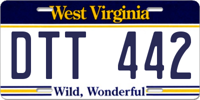 WV license plate DTT442