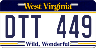 WV license plate DTT449