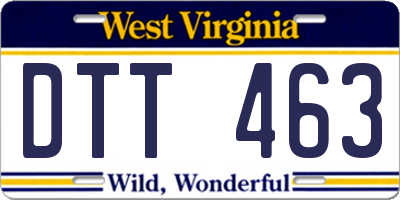 WV license plate DTT463