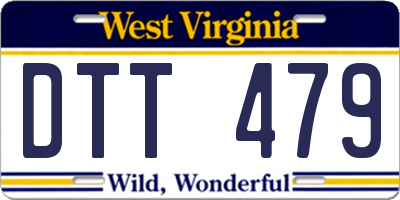 WV license plate DTT479