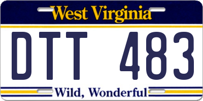 WV license plate DTT483