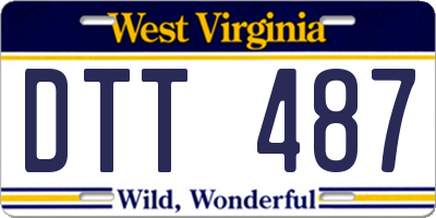 WV license plate DTT487