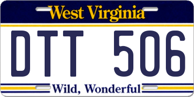 WV license plate DTT506