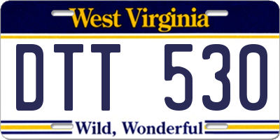 WV license plate DTT530