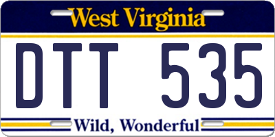 WV license plate DTT535