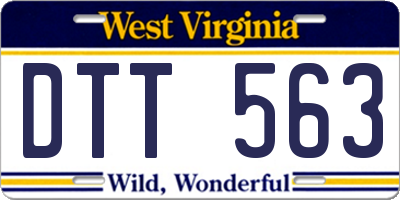 WV license plate DTT563