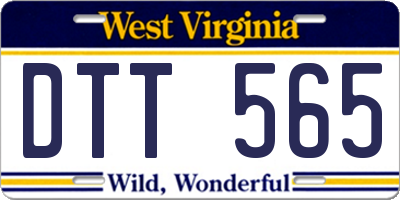 WV license plate DTT565