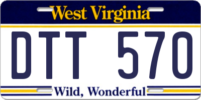 WV license plate DTT570