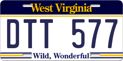 WV license plate DTT577
