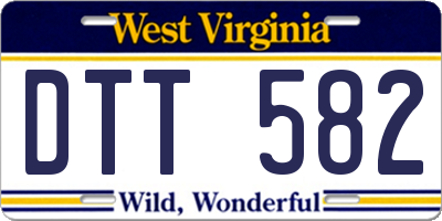 WV license plate DTT582