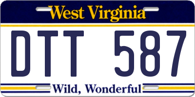WV license plate DTT587