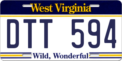 WV license plate DTT594