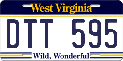 WV license plate DTT595
