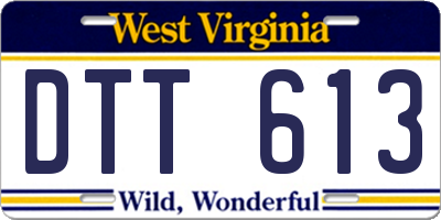 WV license plate DTT613