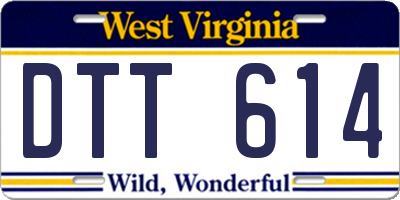 WV license plate DTT614