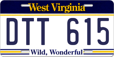 WV license plate DTT615