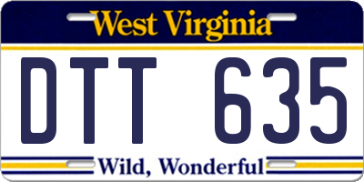 WV license plate DTT635