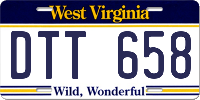 WV license plate DTT658