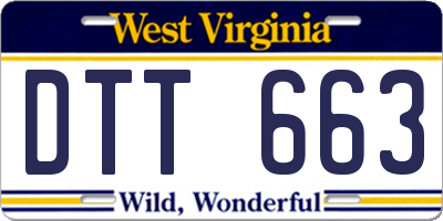 WV license plate DTT663