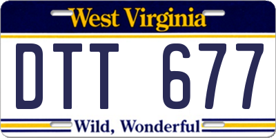 WV license plate DTT677