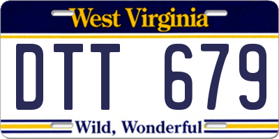 WV license plate DTT679