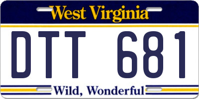 WV license plate DTT681