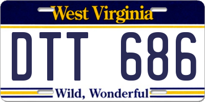 WV license plate DTT686