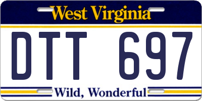 WV license plate DTT697