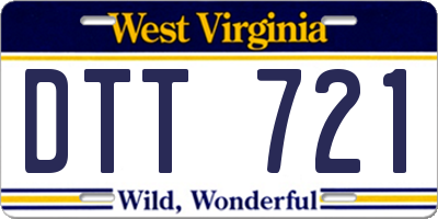 WV license plate DTT721