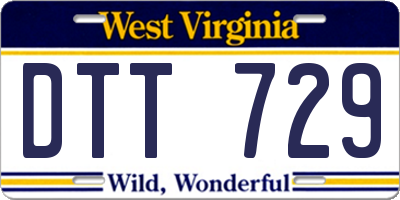 WV license plate DTT729
