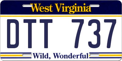 WV license plate DTT737