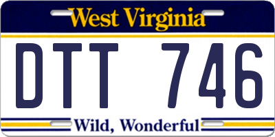 WV license plate DTT746