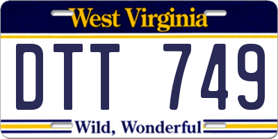 WV license plate DTT749