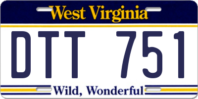 WV license plate DTT751