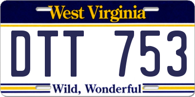 WV license plate DTT753
