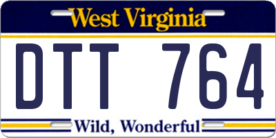 WV license plate DTT764