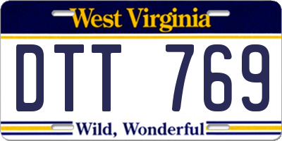WV license plate DTT769