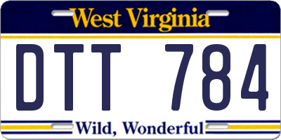 WV license plate DTT784